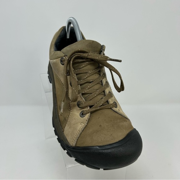 Keen Brown Leather Casual Lace Up Walking Hiking Sneakers Size 9.5 (EU Size 40) - Picture 3 of 16